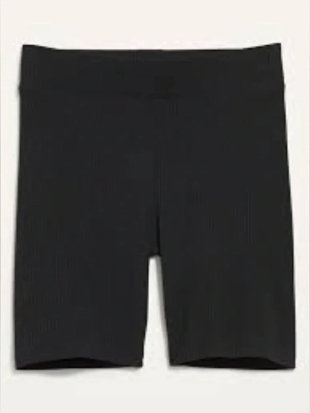 Kids Black Ribbed Bike Shorts